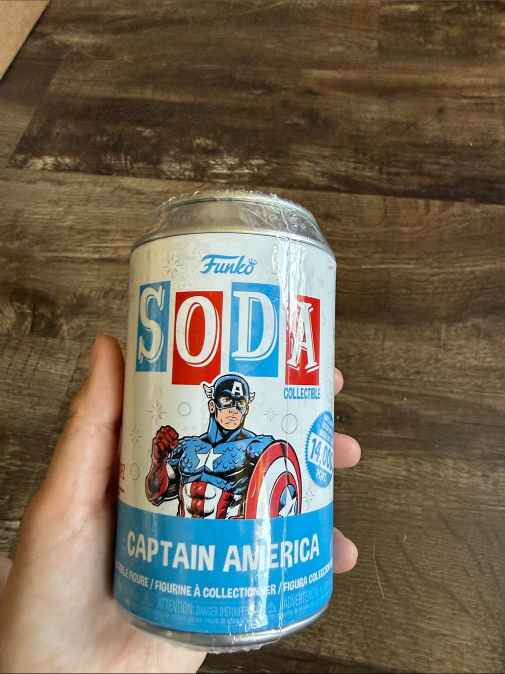 Funko Captain America Soda Can - Blue, White & Red